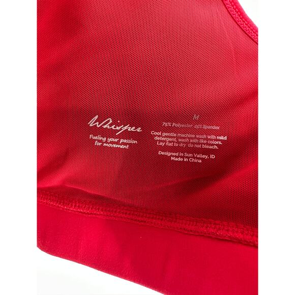 Whisper Berry Stretch Stylish Slit Back Sports Bra Women's Size Medium NWT - Picture 5 of 7